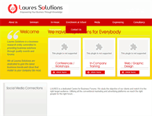 Tablet Screenshot of lauressolutions.com